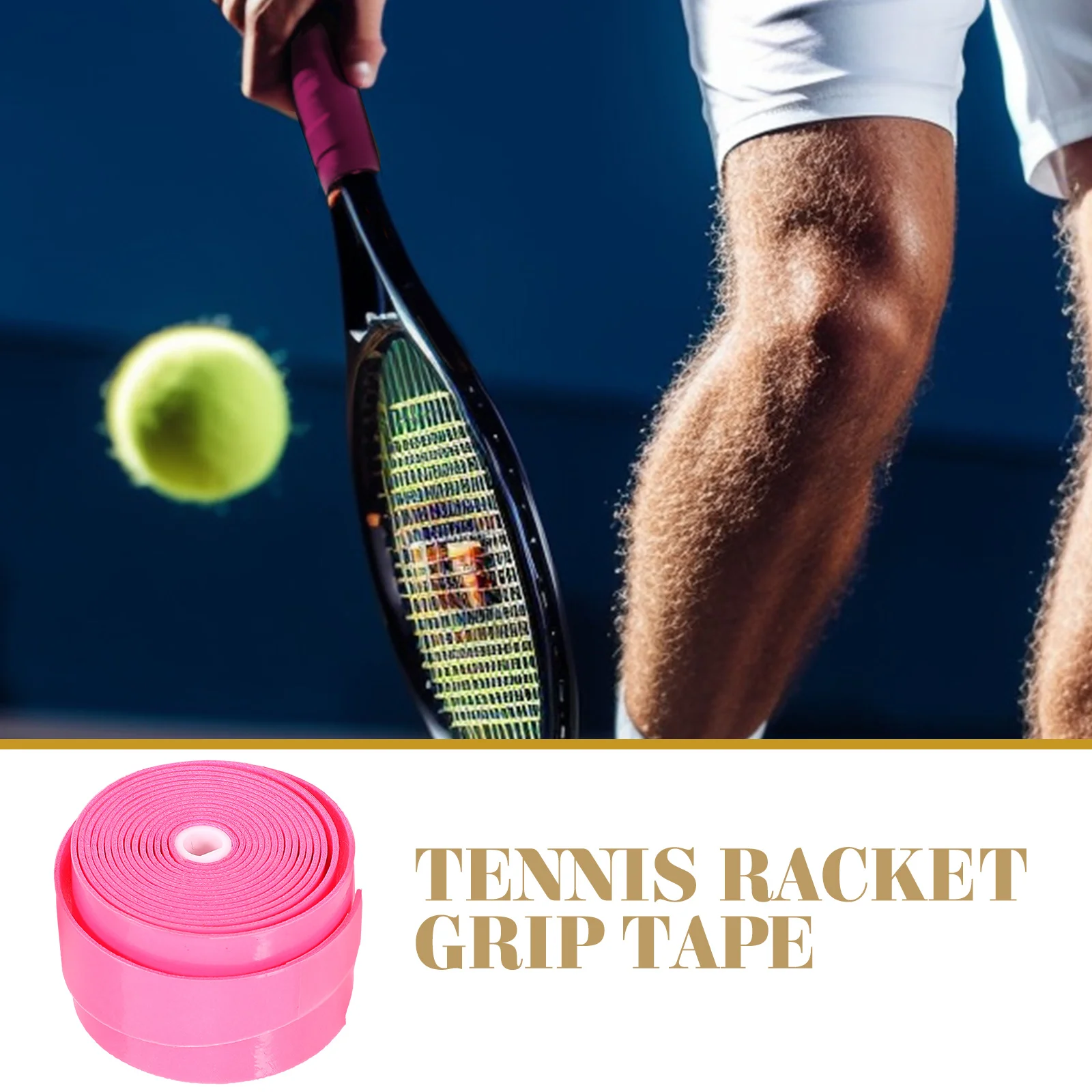 

10 Rolls Tennis Racket Grip Tape Anti-Slipping Sweat Absorbent Band Handle Wrapping Tape Long-Lasting Badminton Racket Sweatband