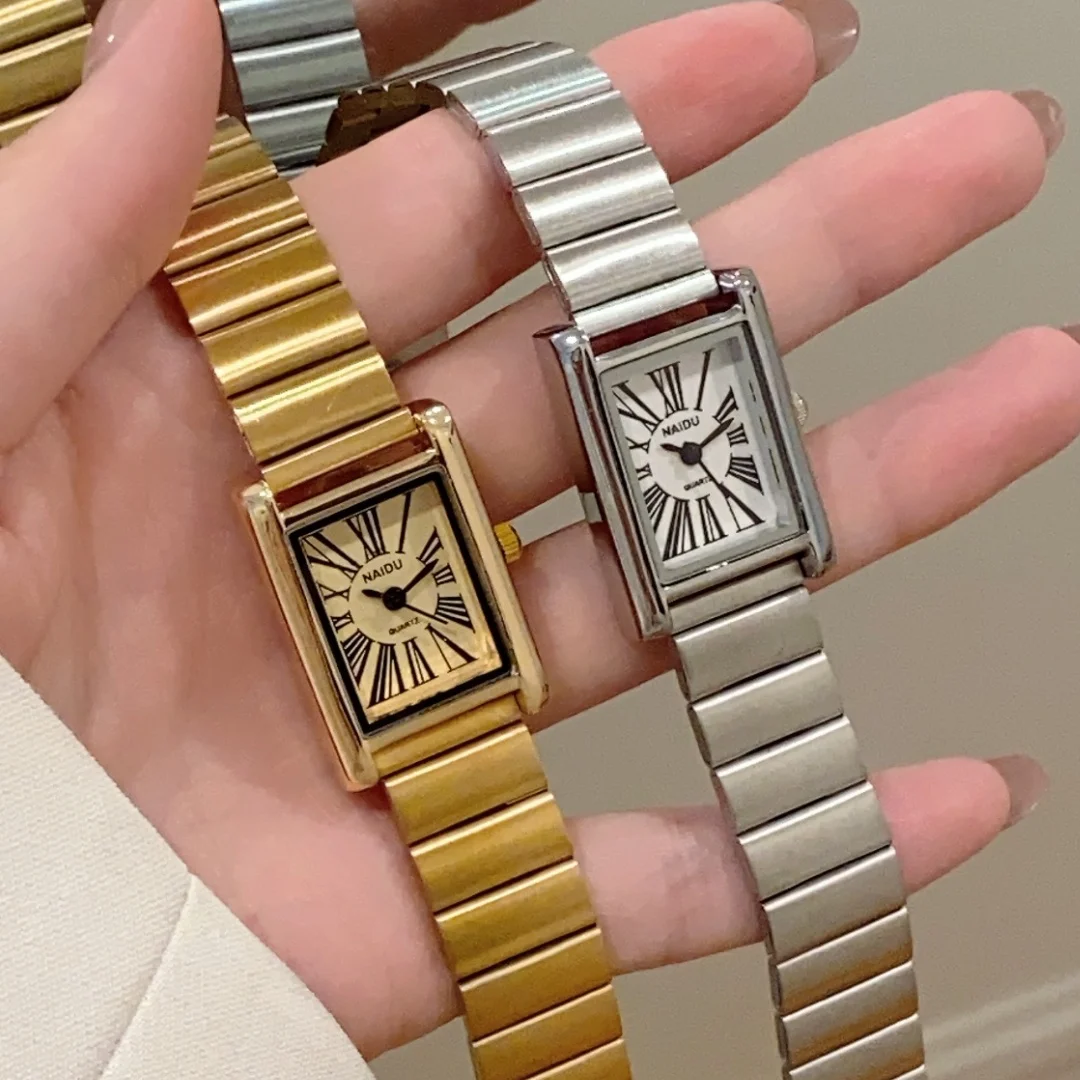 

Брендовые квадратные женские кварцевые часы, минималистичные наручные часы с ремешком из нержавеющей стали Relojes Para Mujer, женские подарки, дропшиппинг