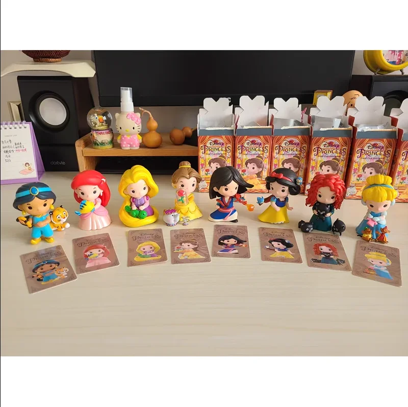 Original Mystery Box Disney Princess And Her Friends Series Mini Figure Surprise Blind Box Birthday Gift Fans Collection Doll