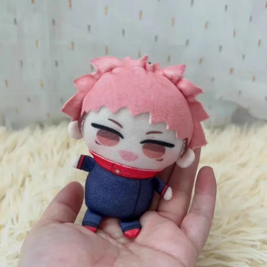 Jujutsu Kaisen, Gojo Satsuka Yuujie Finger Doll pendant, anime Fukuroki Edogu Curly Spine Plush doll Tiger Staff