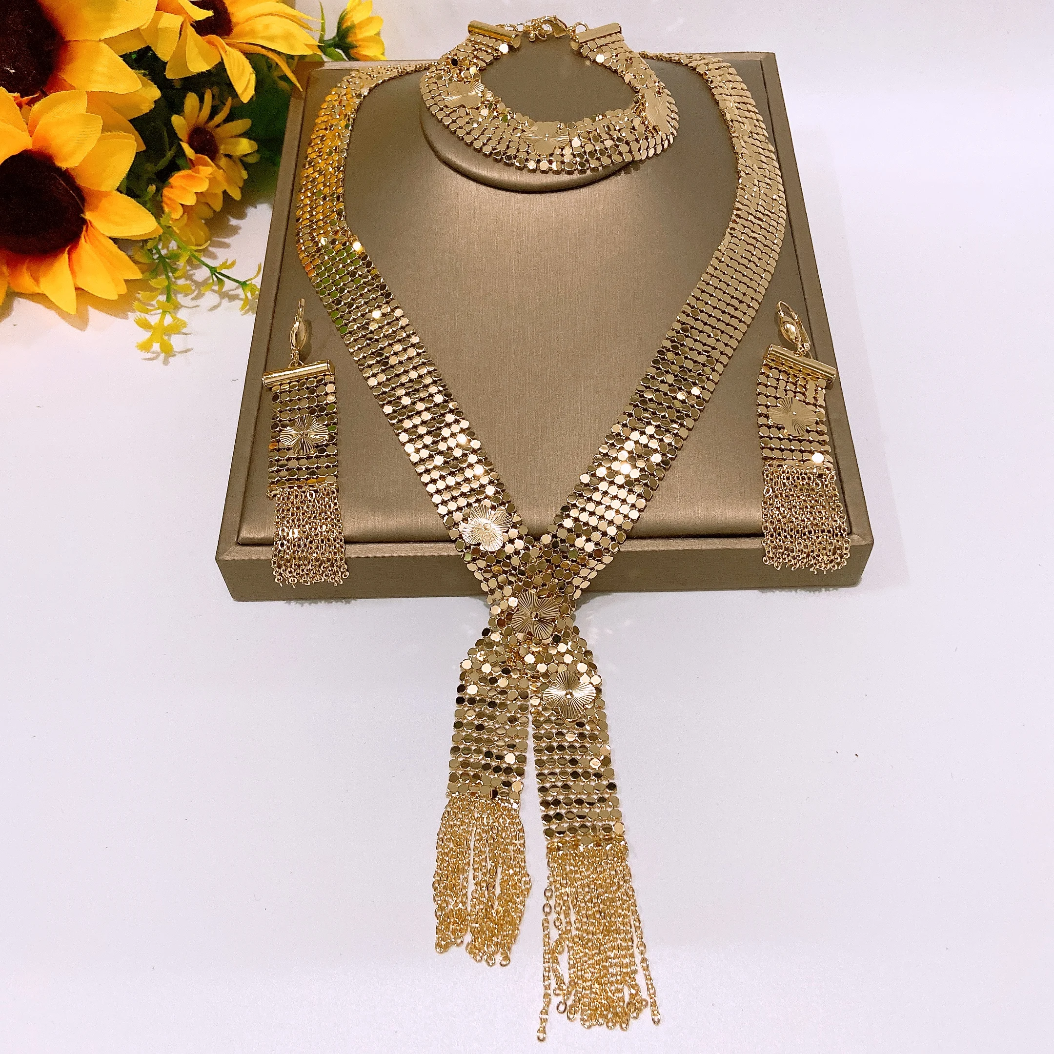 hotsale-trendy-paillettes-sciarpa-dubai-gioielli-alla-moda-collare-affascinante-brazalete-aretes-anillo-4pc-set-di-gioielli-spedizione-gratuita