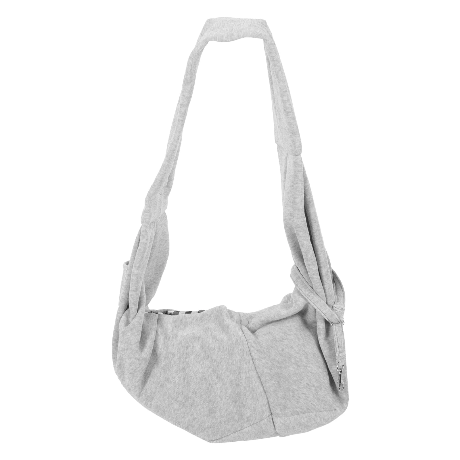 

Out Puppy Carrying Outdoor Polyester Sling Carrier Gray Phone Pocket Adjustable Shoulder Strap Portable Pet Sling Bag