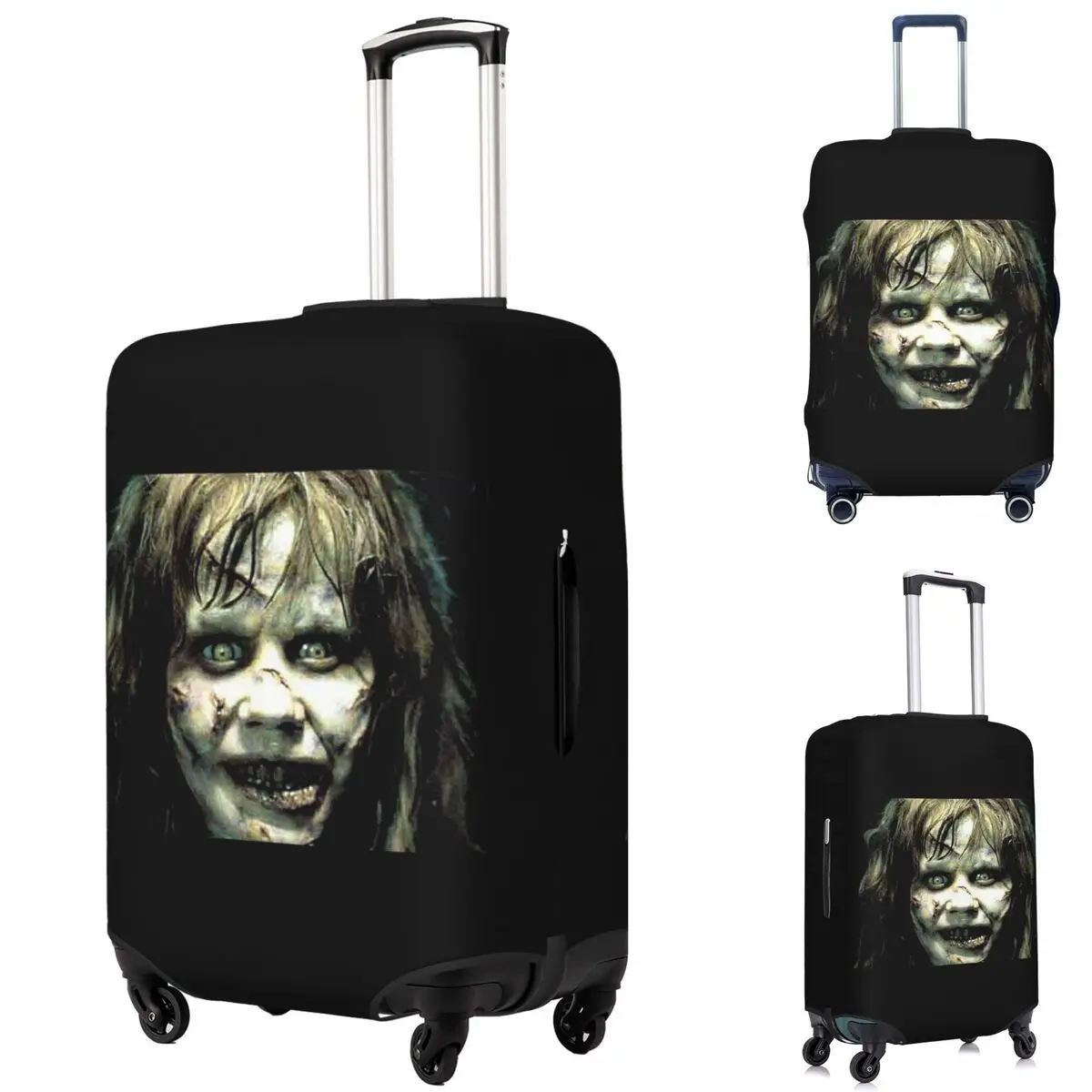 

The Exorcist Horror Movie Suitcase Cover Protection Elastic Travel Luggage Protector Covers for 18-32 Inch