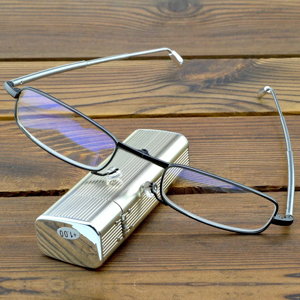 

Clara Vida Glasses Material Lenses Foldable Antenna Reading Glasses with Golden Case +1 +1.5 +2 +2.5 +3 +3.5 +4