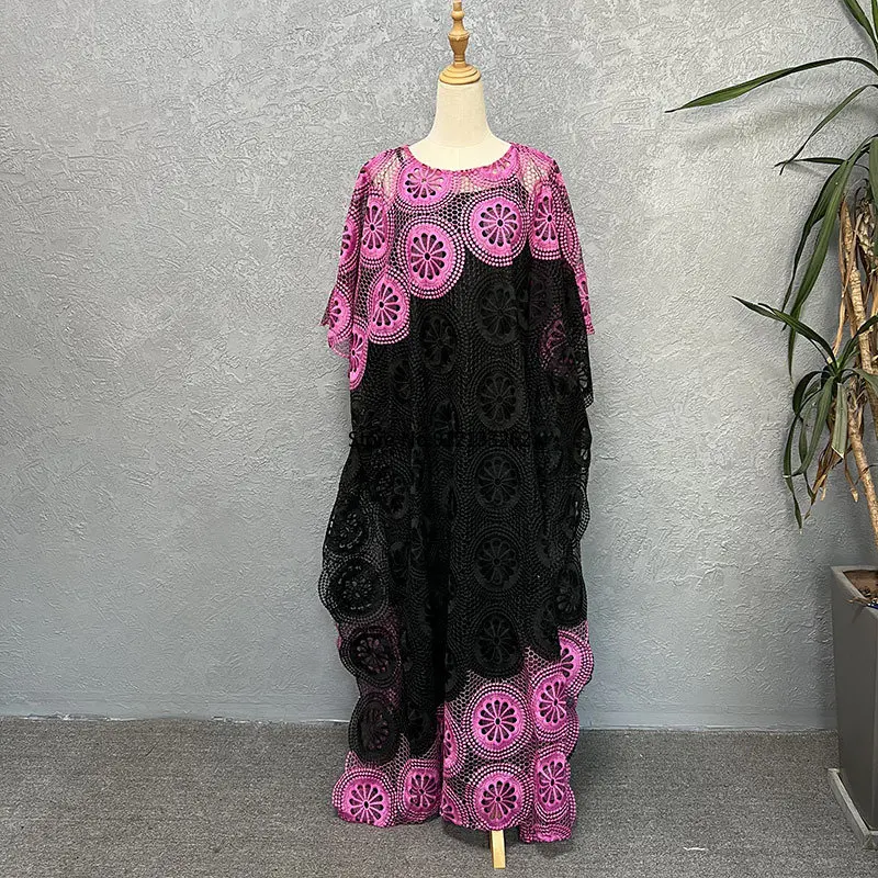 Châu Phi Váy Đầm Cho Nữ Thu Xuân Châu Phi Nữ Cổ Tròn Polyester Áo Dài Dashiki Châu Phi Quần Áo Nữ