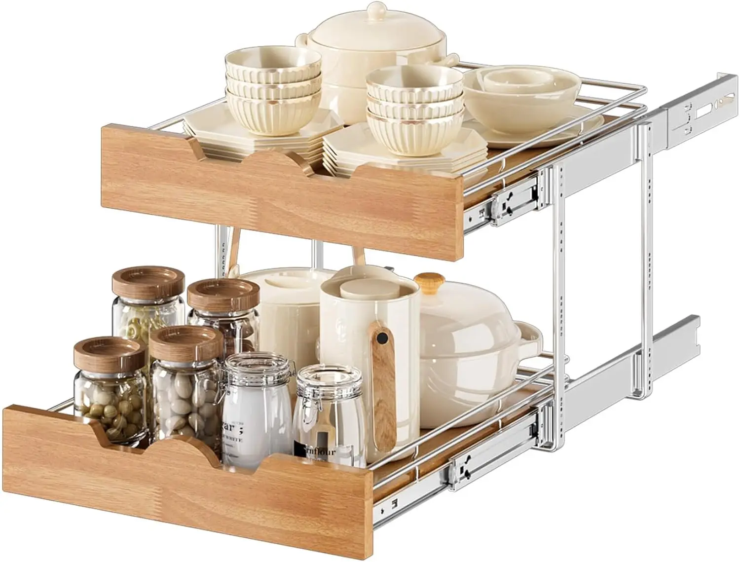2-Tier Pull-Out Cabinet Organizer, 17