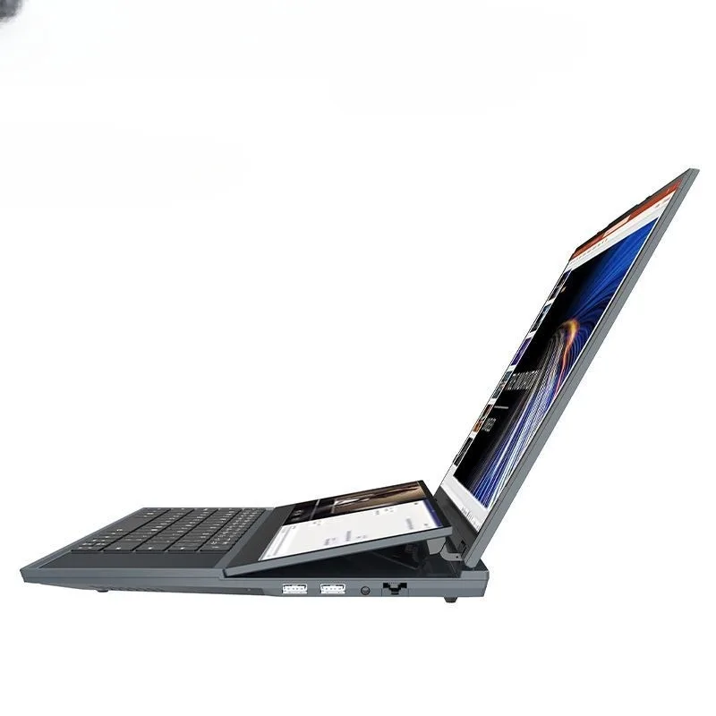 Dual screen laptop 16 + 14 inch office learning design stock trading CAD