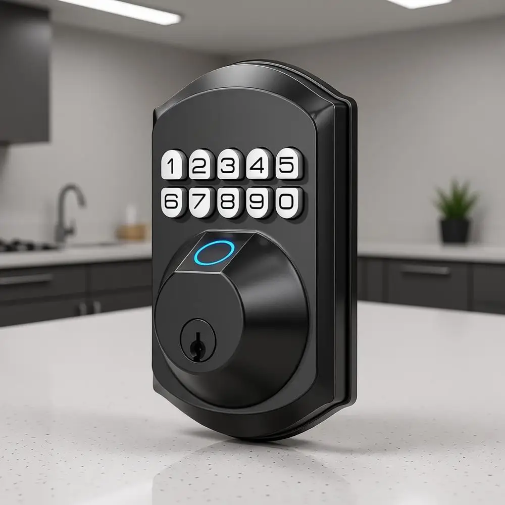 

Замок для двери с отпечатком пальца - Бесключевой доступ - Электронный кодовый замок - Для входной двери - Автоматическая блокировка - Простая установка - Матовый