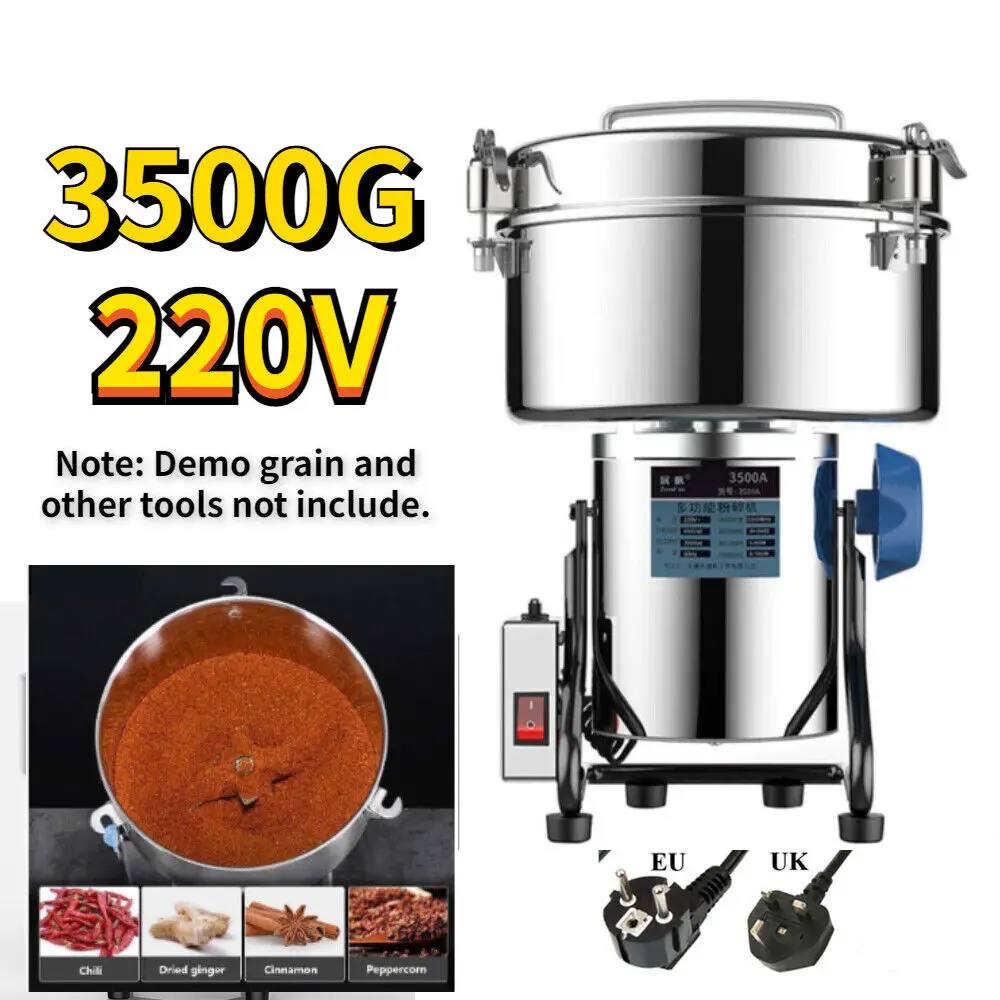 220V 3500G Commercial Grinding Machine Beans Spices Herb Nuts Grain Milling machine