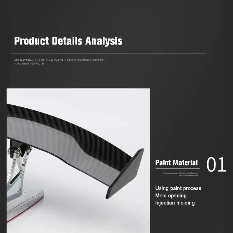 300mm Carbon-Faser Mini Auto Heckspoiler, Universelle Sportliche Heckflügel-Dekoration, Kofferraumlippe Spoiler für Auto-Außenstyling – Detail 2