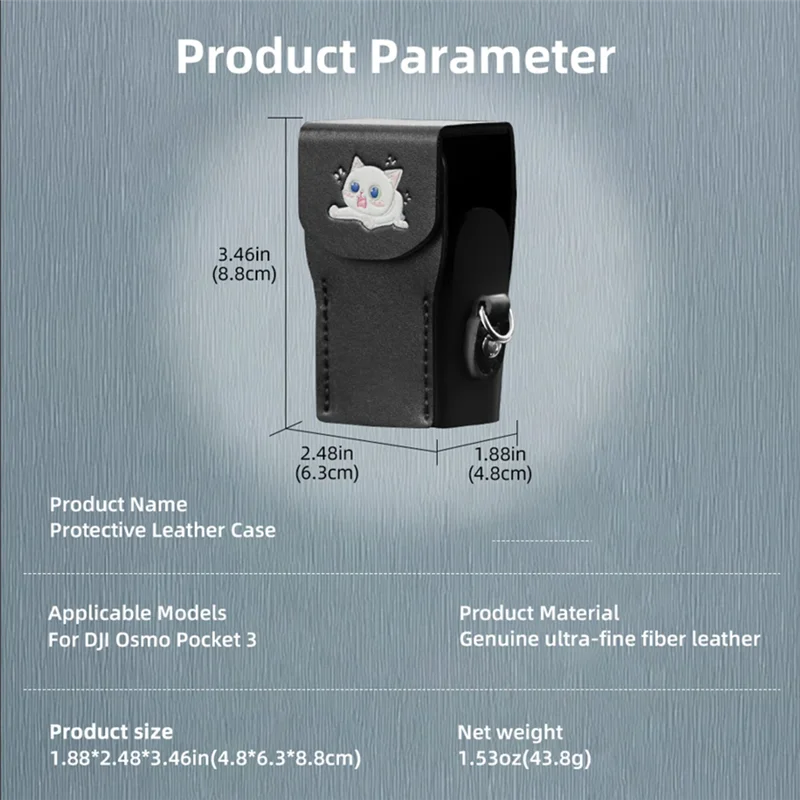 RISE-pour DJI OSMO POCKET3 étui de protection en cuir accessoires de Drone housse de protection rose
