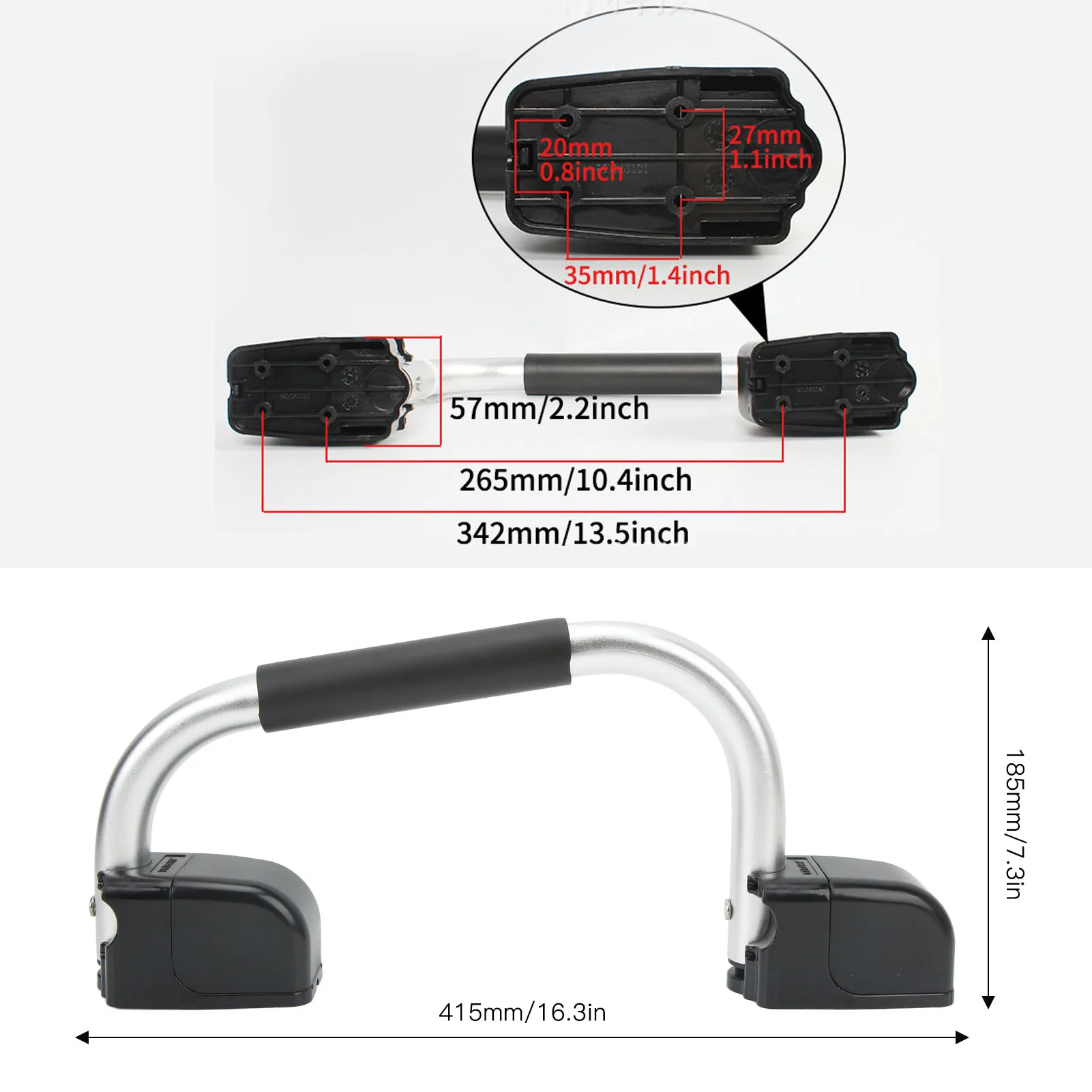 RV Assist Handle with EVA Grip, Ergonomic Non-Slip Foldable RV Handle with Anodized Aluminum - Ideal for Motorhomes and Caravans