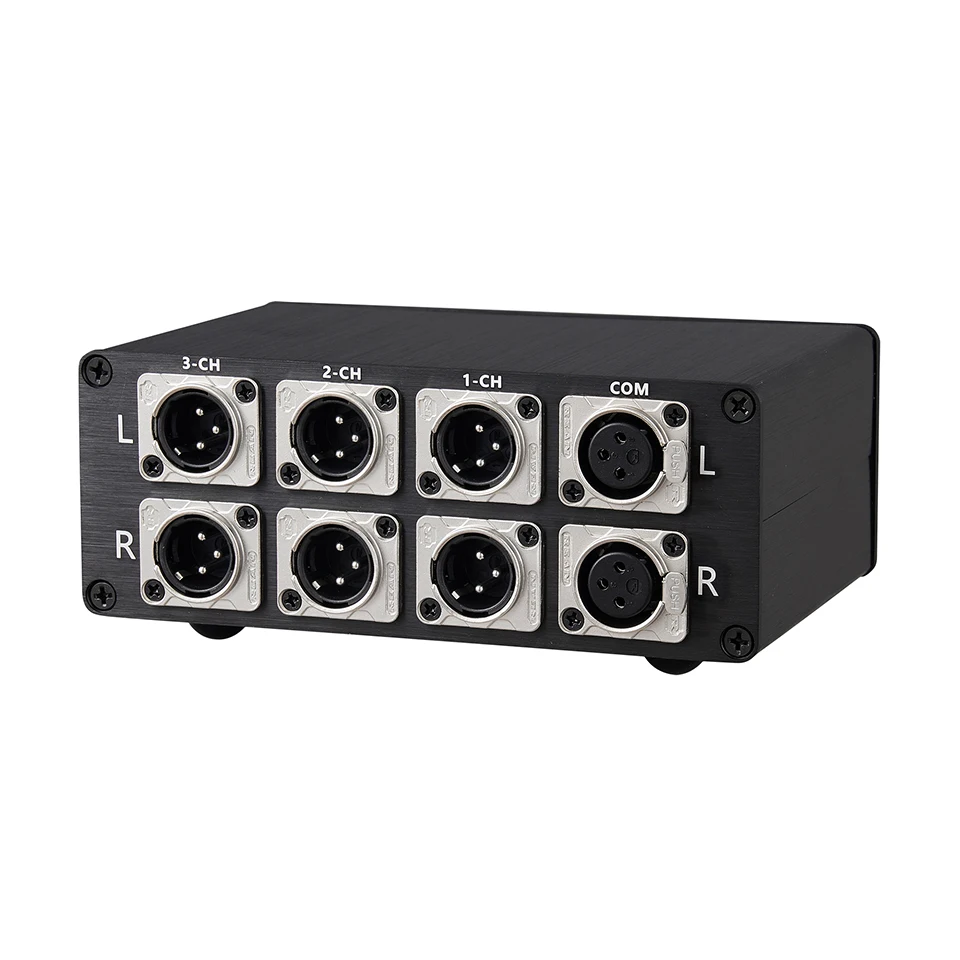 Аудиопелектор для балансировки источников и усилителей сигнала, 3-канальный XLR HiFi, для компакт-дисков, DVD, радио, декодеров от 1 до 3 (выхода 3 в 1)