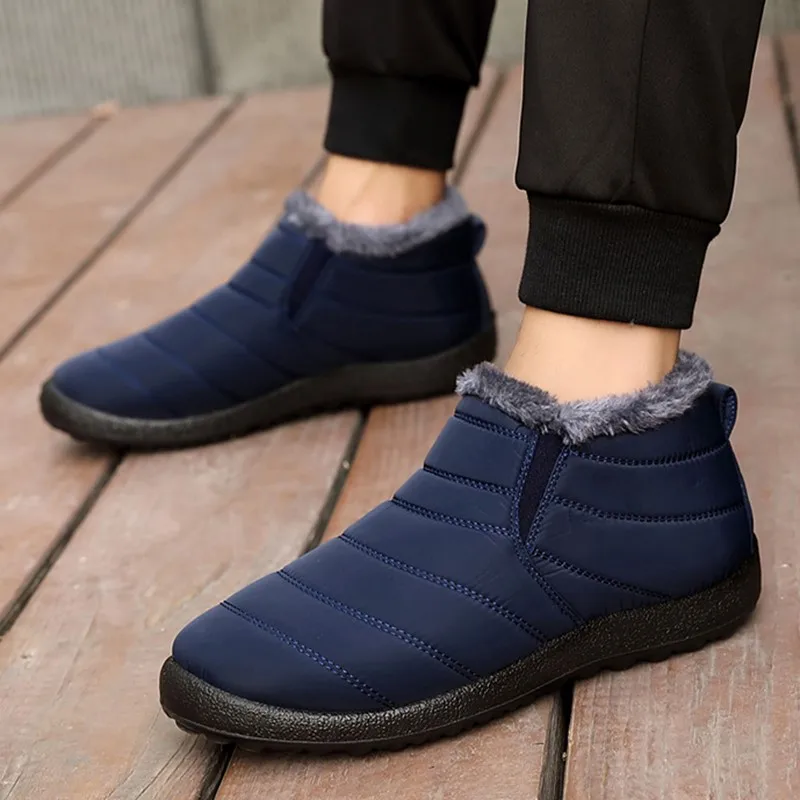 Snow Men Boots Casual Shoes Man Outdoor Men's Winter Sneakers Platform Men Shoe Waterproof Ankle Boots Work Boots Footwear image 5