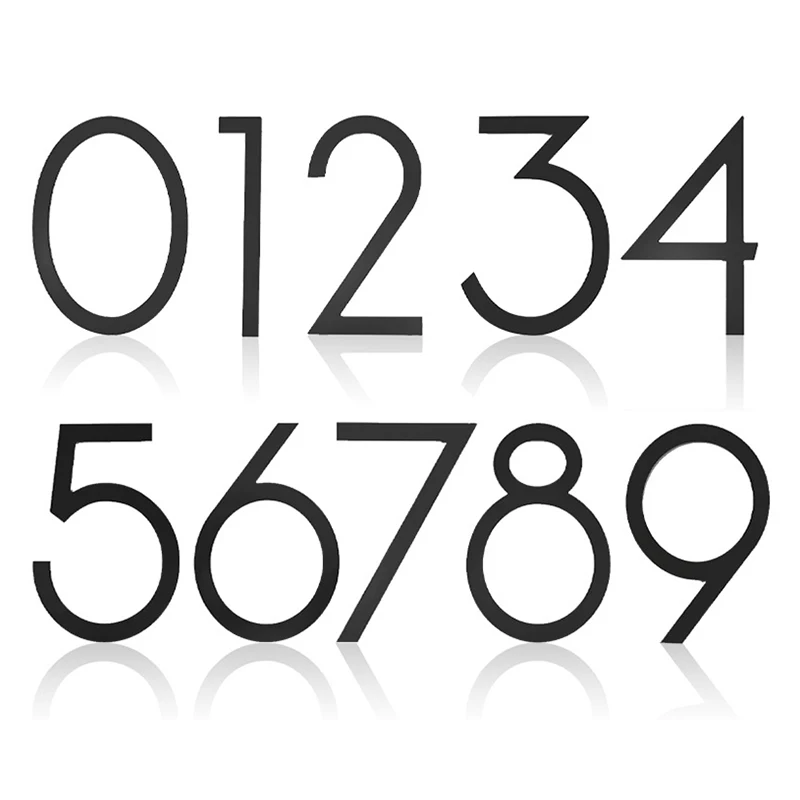 

30cm Modern House Number Stainless Steel Painted Outdoor 3D Floating Door Plate Residential Building House Digital Door Numbers