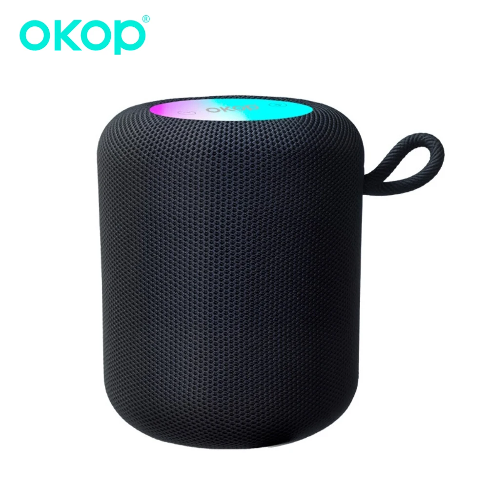 

OKOP Bluetooth Speaker,AI Speaker Party Music,Wireless Colorful Ambient Light,Outdoor PortablSpeaker USB TF AUX DCIN Interface