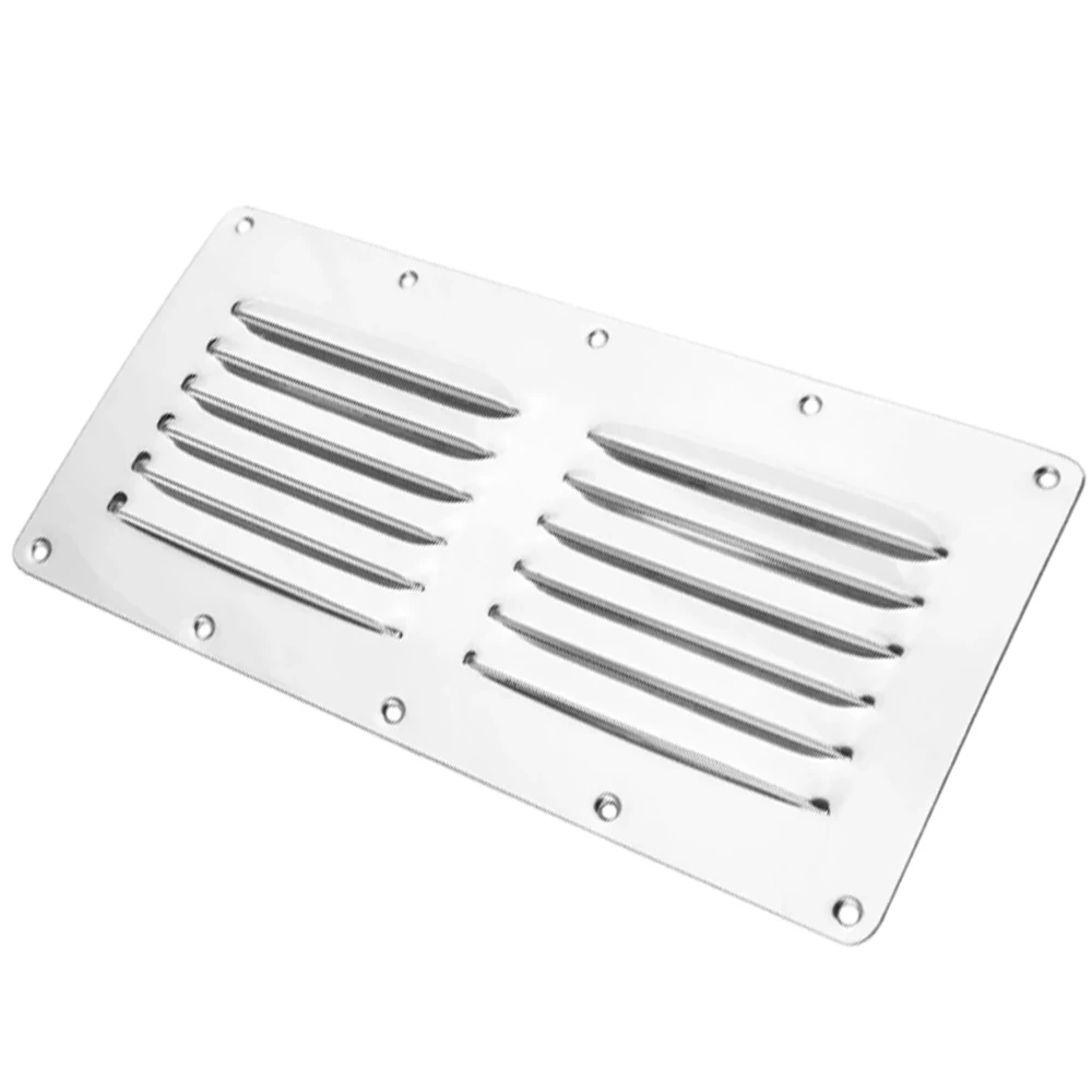 316 Stainless Steel Air Vent Grille Wall Ducting Cover Ventilation Louvred 230*115mm for Marine Yachts Boats RVs Caravans