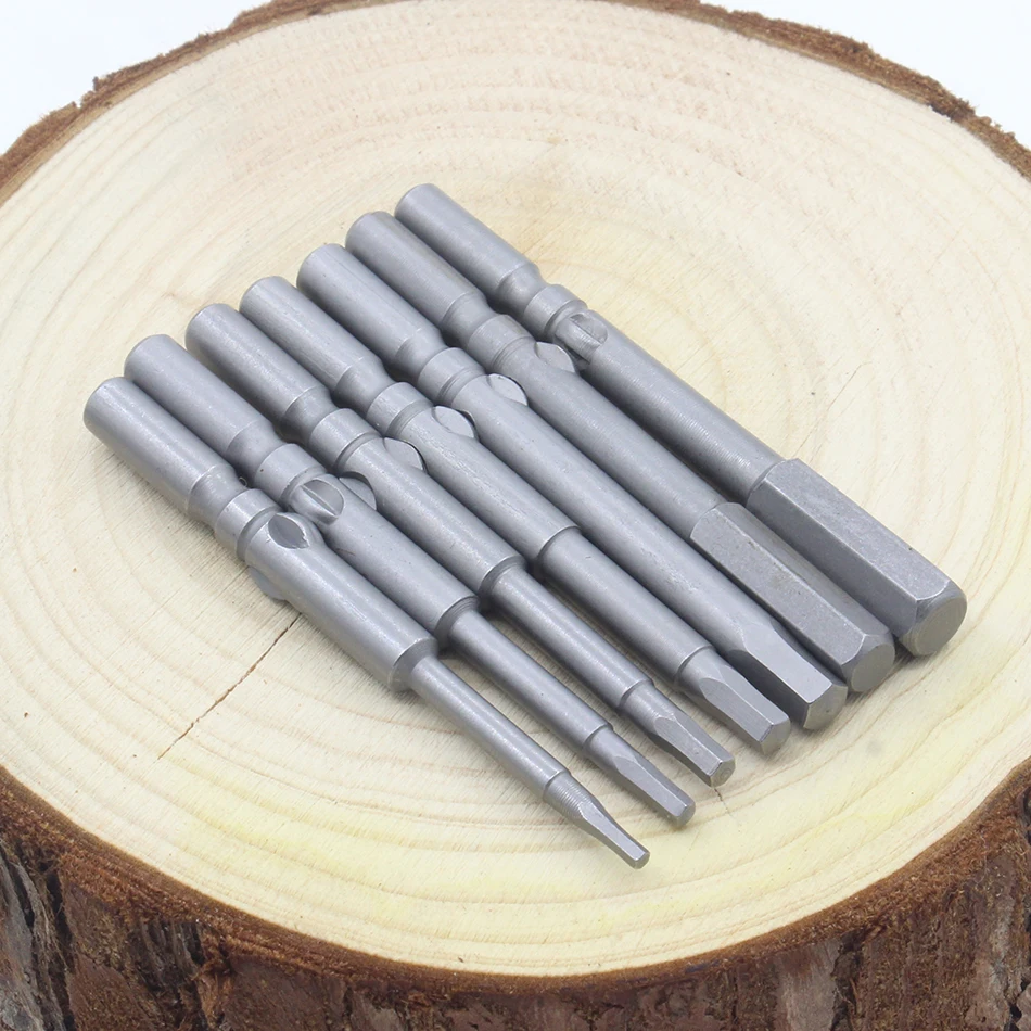 1Pcs Magnetic Hexagon Screwdriver Bit S2 Steel 801 5mm Round Shank Screwdrier Drive Power Drill Bit 60mm 100mm 150mm