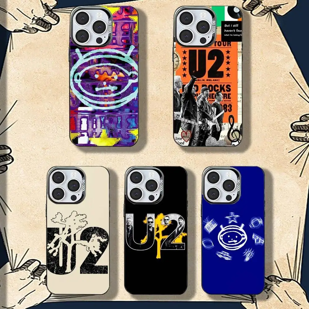 

The U-U2s Band Phone Case For iPhone 16,15,14,13,12,11,8,7,Pro,Max,Plus,Mini,XS,SE Shockproof Matte Cover