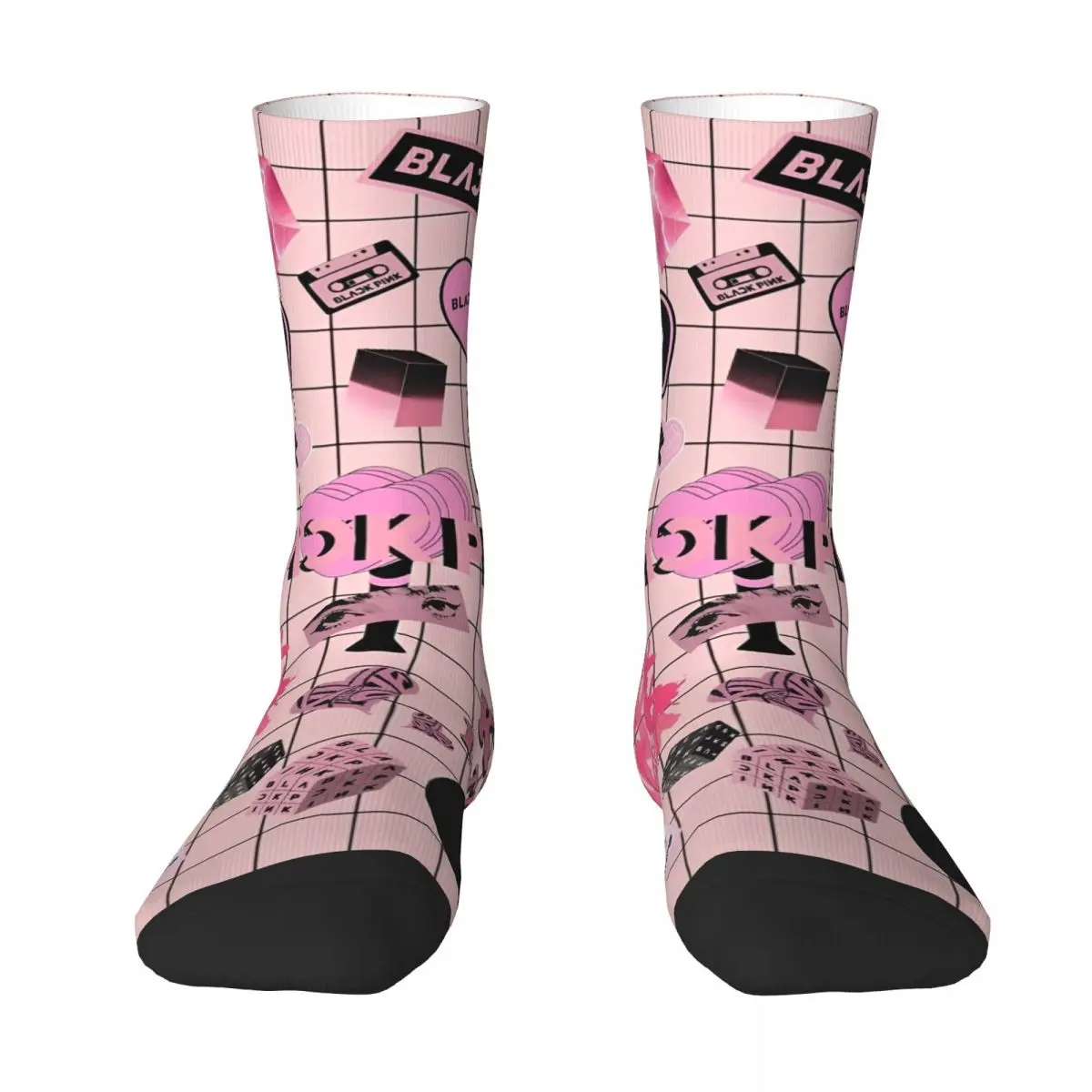 Women Men Socks Blacks Girl Pinks   Group K-Pop Stockings Autumn Kawaii Quality Socks Design Climbing Anti-Slip Socks