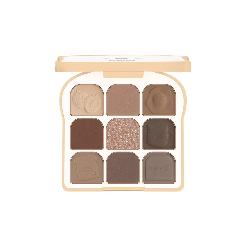 Paleta de sombra de ojos con purpurina mate nacarado acrílico transparente sombra de ojos maquillaje de larga duración cosméticos de belleza para