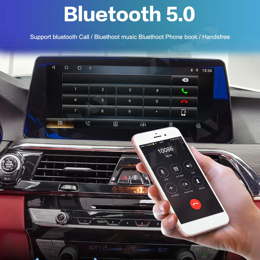 For BMW 5/7 Series 2015-2017 upgrade 2022 Android 13 Car Radio 12.3' Screen Carplay Navigation Device Wireless GPS Multimedia