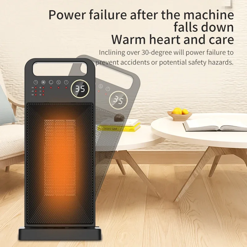 

New PTC Heater Remote Control Electric Heater Touch Screen Electric Household Vertical 120 Degree Shaking Head Heater