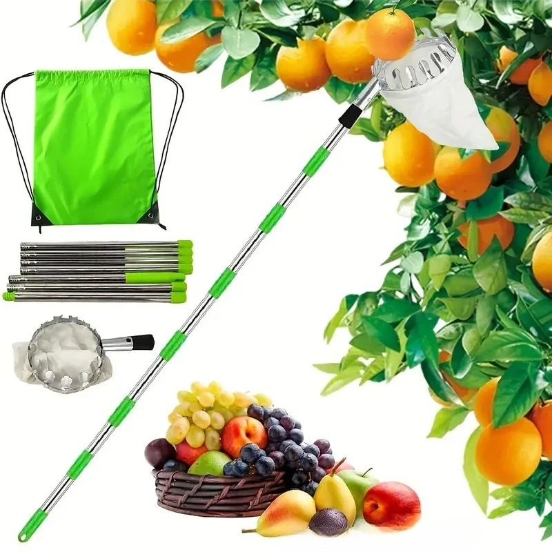 1 peça selecionador de frutas, haste telescópica ajustável portátil, selecionador de frutas, seleção de ameixa de maçã