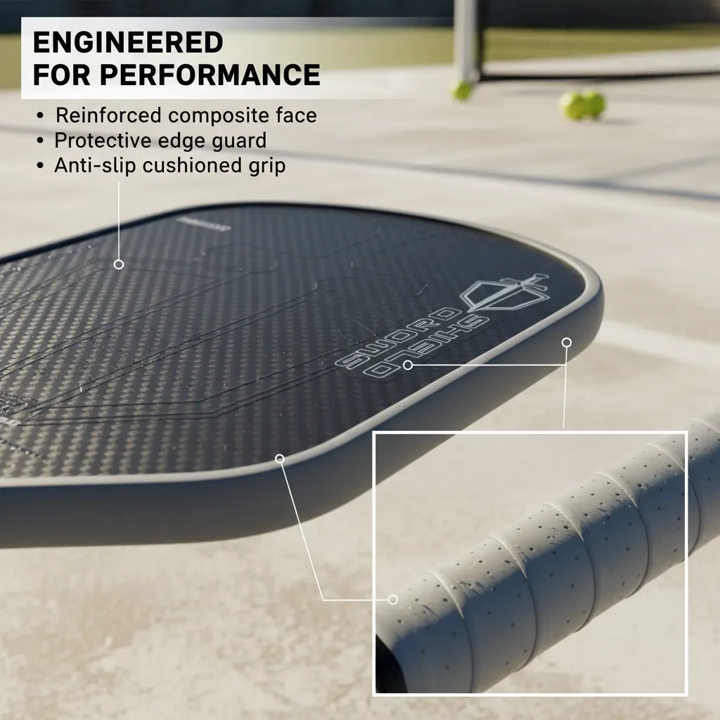 SONGYI SWORD&SHIELD استنساخ J2NF رغوة الأساسية T700 ألياف الكربون Pickleball مجداف تشكيل حراري متكامل متين مقاوم للصدمات #5