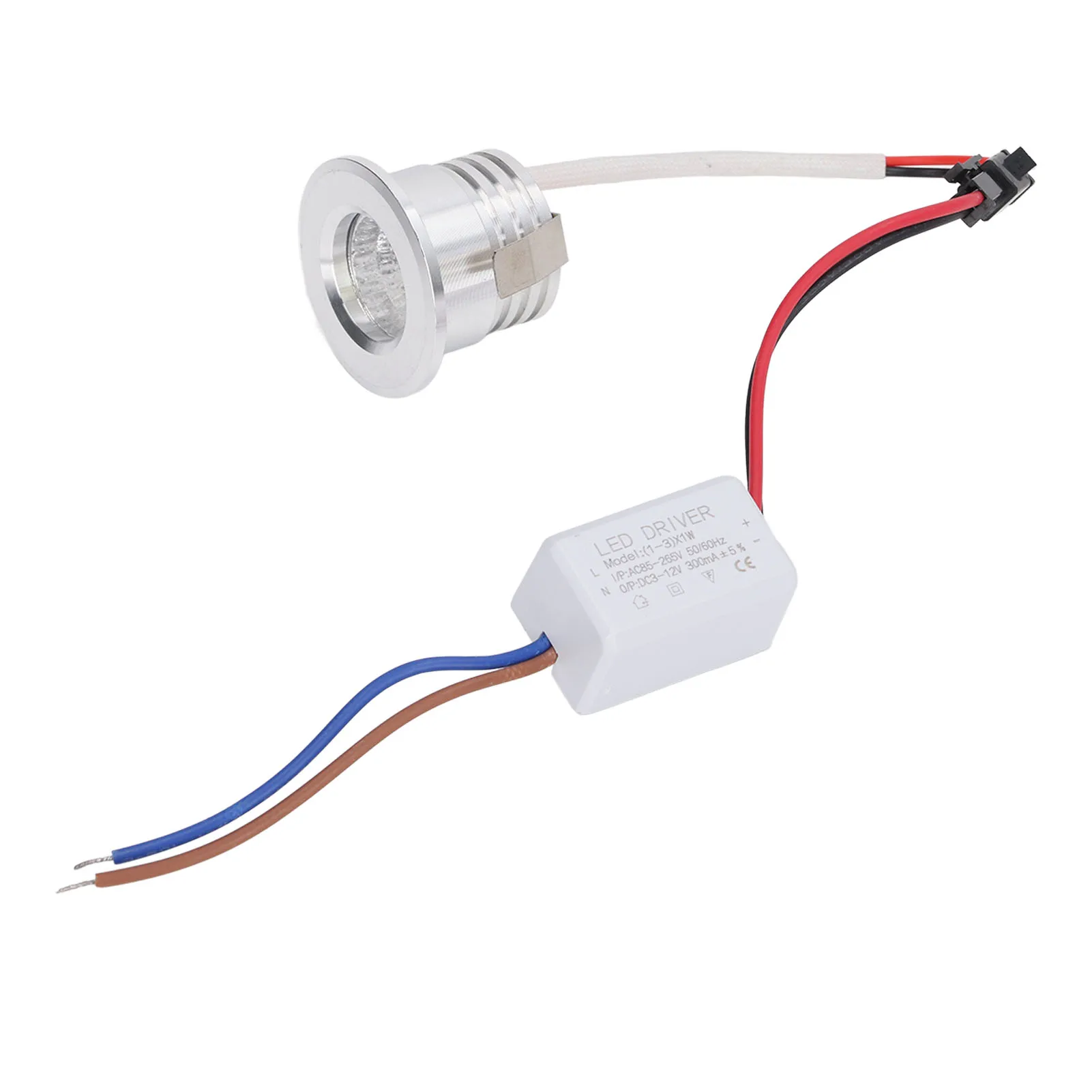 Mini Recessed Spotlight Silver Lamp Body Mini LED Recessed Spotlight Heat Dissipation for Collection Rooms for Indoor Ceiling