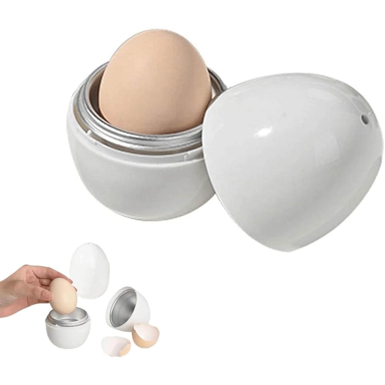 Microwave Egg Boiler,Microwave Egg Cooker Maker For 1/4 Egg,Boiled Egg Poachers with Lid, Egg Cooker Microwave Boiled Egg Maker 