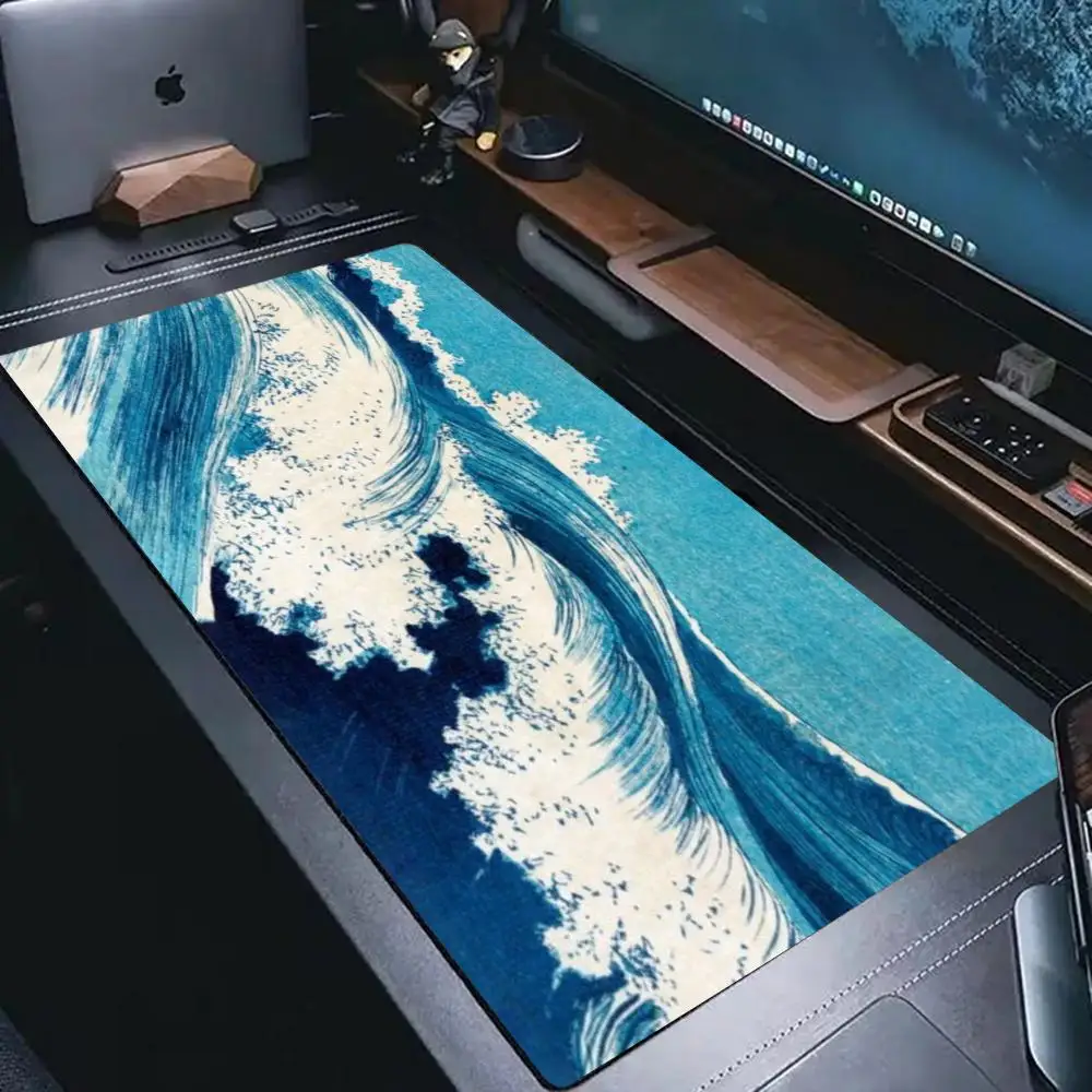 

Large Japanese Great Wave Mouse Pad Hot Computer Office Game Table Mats XXL Rubber Anti-Slip Laptop Keyboard Mousepads Desk Pads