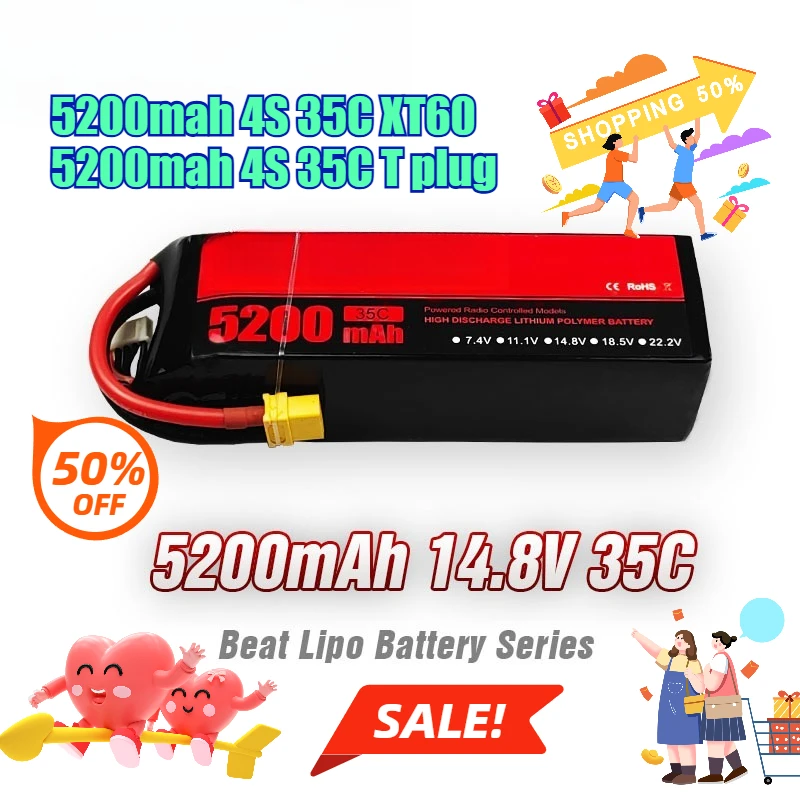 

5200mah/4S/14.8V/35C/Aeromodelling Battery for BT LIPO Battery Model Battery