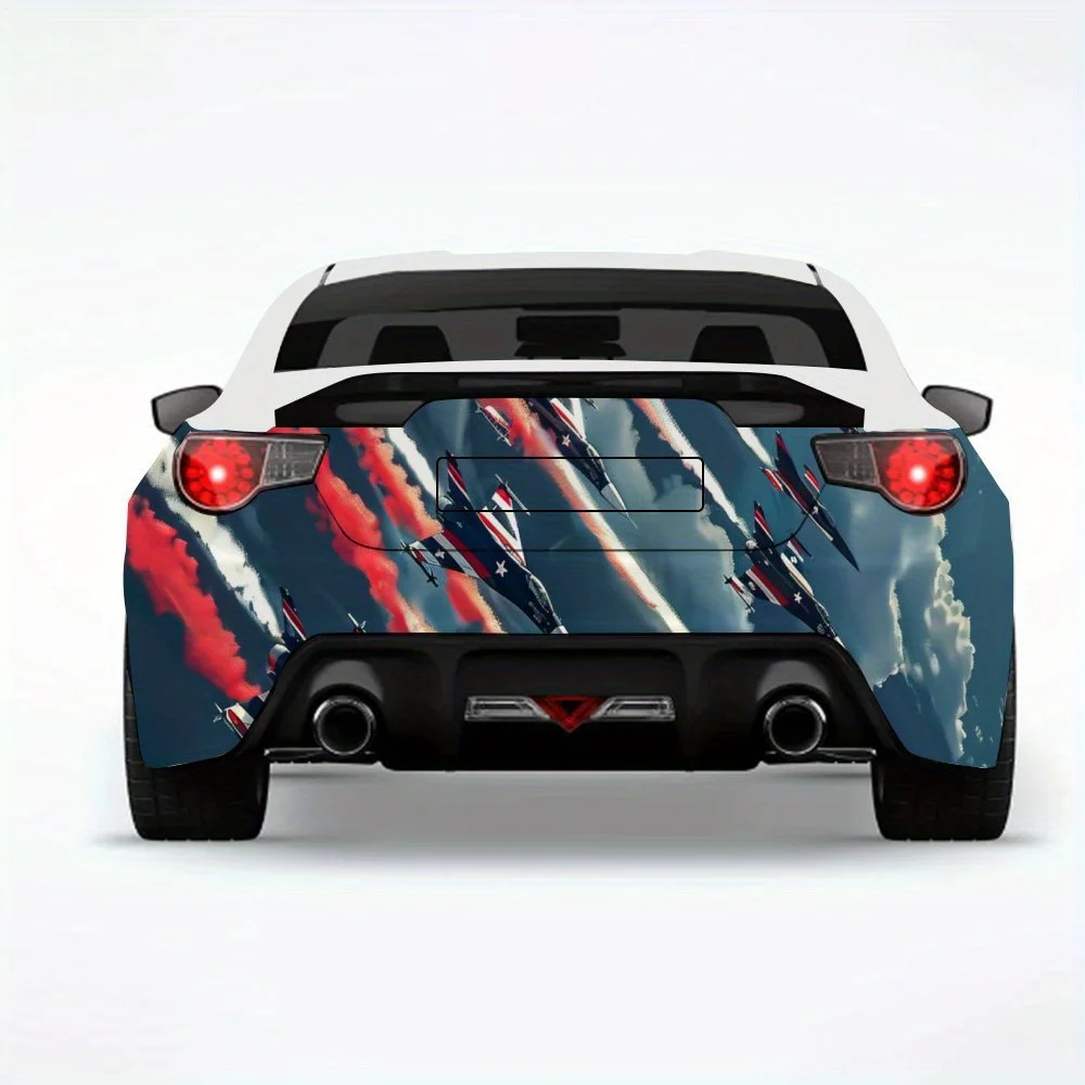 

Патриотическая наклейка для автомобиля Jet Flight, виниловая наклейка на заднюю часть автомобиля, водонепроницаемые самоклеящиеся виниловые наклейки для хвоста и бампера автомобиля,