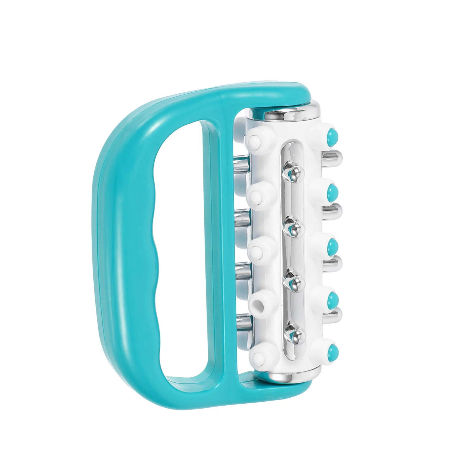 

Handheld Plastic Roller Massager Portable Electroplated Muscle Massage Tool for Foot Hand Body Neck Leg Pain Manual Deep Tissue