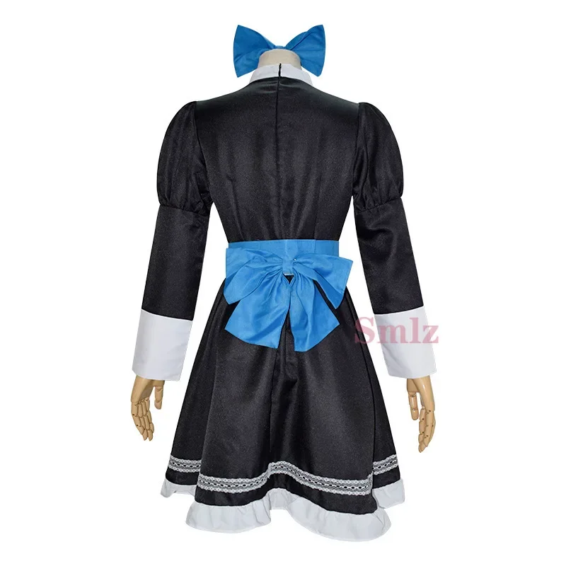 Anime calcinha & meia com garterbelt cosplay heroína anarquia meia cosplay traje vestido preto calcinha meia peruca