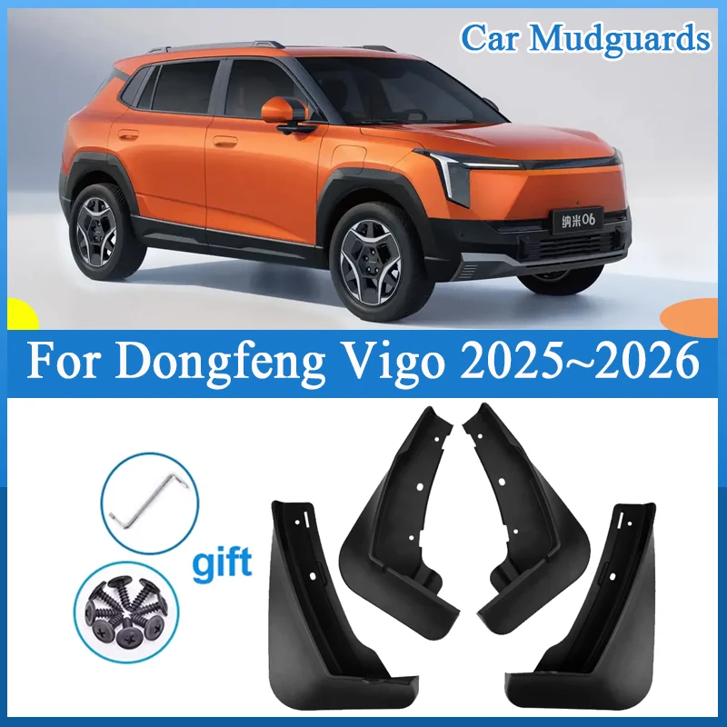 

For Dongfeng Vigo Evolute i-JOY Accessories 2025 2026 Nammi 06 Car Mudguard Scratch-proof Mudflap Fender Splash-proof Mud Flaps