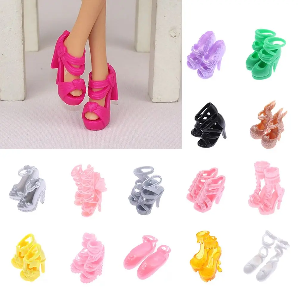 

20 pairs Differents 30cm Doll Girls Doll House Change Clothes Doll Shoes Toys Sandals Accessories