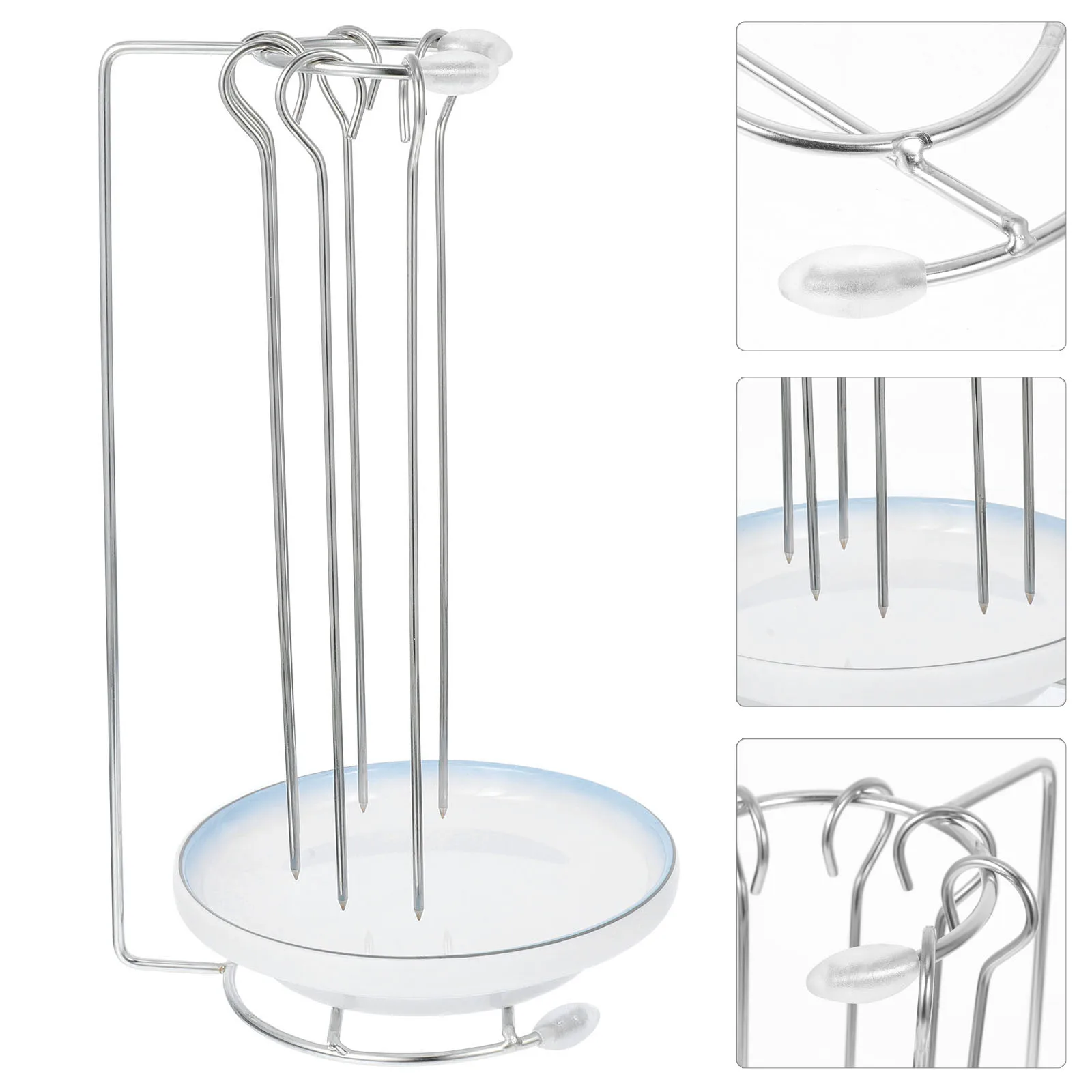 

Kebab Hanger Grilling Tray Skewers Outdoor Bbq for Metal Kebabs Barbecue Stand Vertical