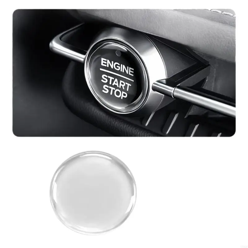 Adhesive Car Start Stop Button Cover for Edge L, Clear Soft PVC Sticker for Button Area Care, Fingerprint Reduction, and New