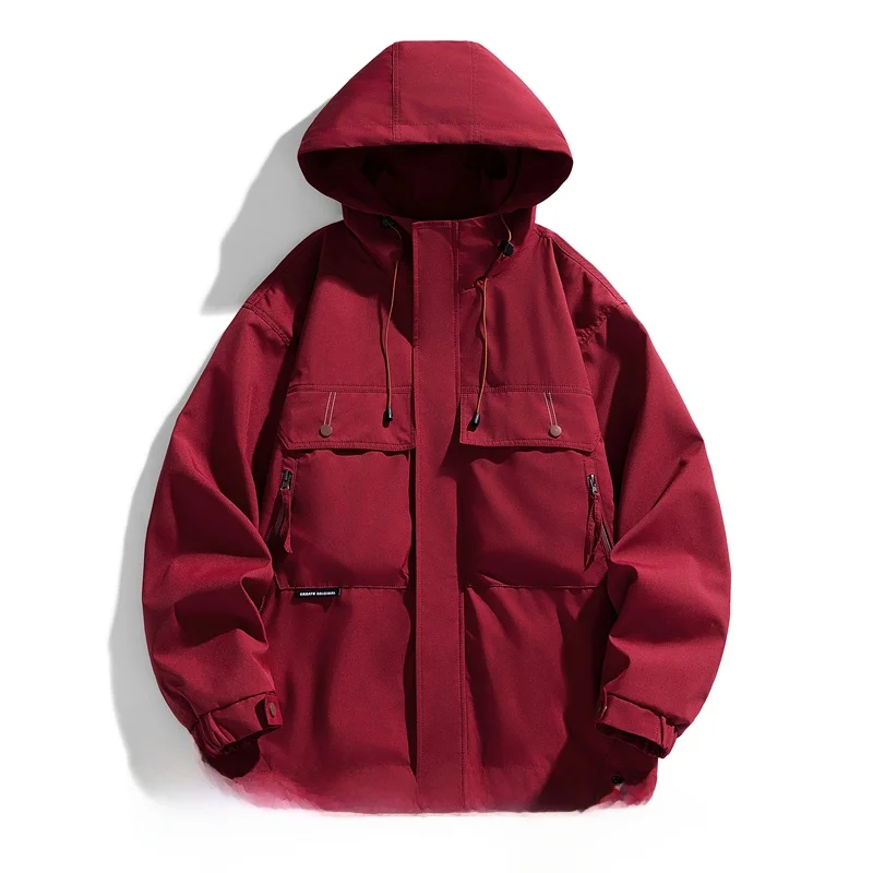 

Новая коллекция 2025: Мужская рабочая куртка осень-зима, свободная уличная куртка для подростков и пар, модная повседневная верхняя одежда с капюшоном