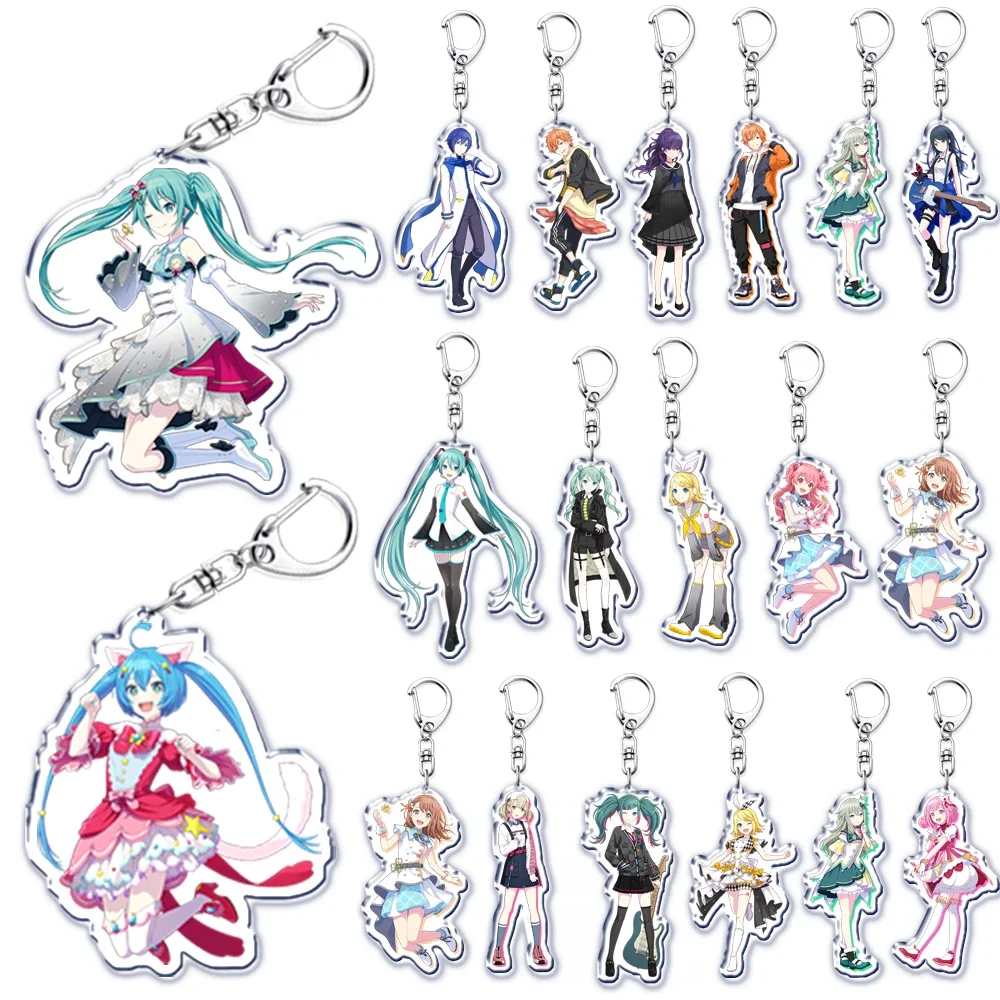 VIRTUAL SINGER Waifu Hentai Girls Keychains Anime Game Wonderlands Showtime 25 Nightcord Vivid BAD SQUAD MORE JUMP Keyrings