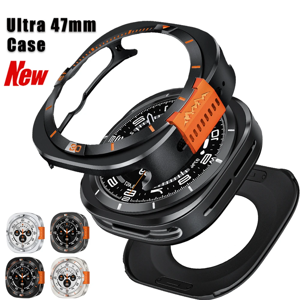 

Металлический защитный чехол для Samsung Galaxy Watch Ultra 2025, жесткий чехол из сплава для Galaxy Watch 7 Ultra 47 мм, аксессуары для защиты корпуса