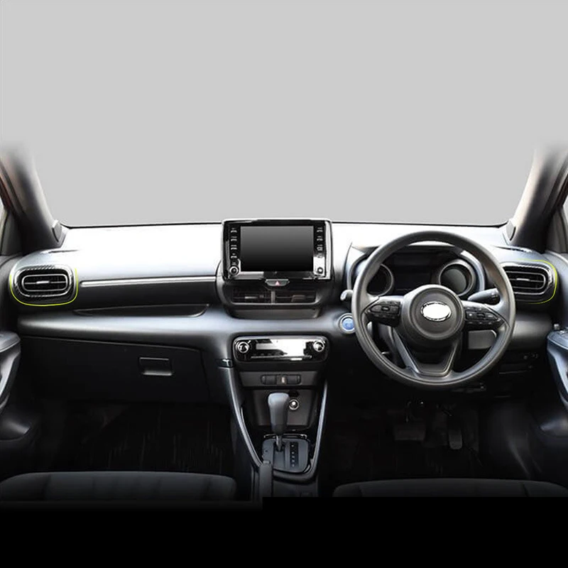 G9-Car التصميم 2 قطعة ABS الداخلية لوحة القيادة الجانب منفذ تنفيس الهواء غطاء الكسوة لتويوتا يارس الصليب 20-21