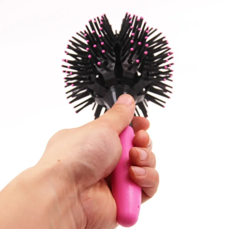 Pente de cabelo redondo resistente ao calor, Maquiagem do salão, 360 Degree Ball Styling Tools, Escova de cabelo mágica desembaraçante, 3D