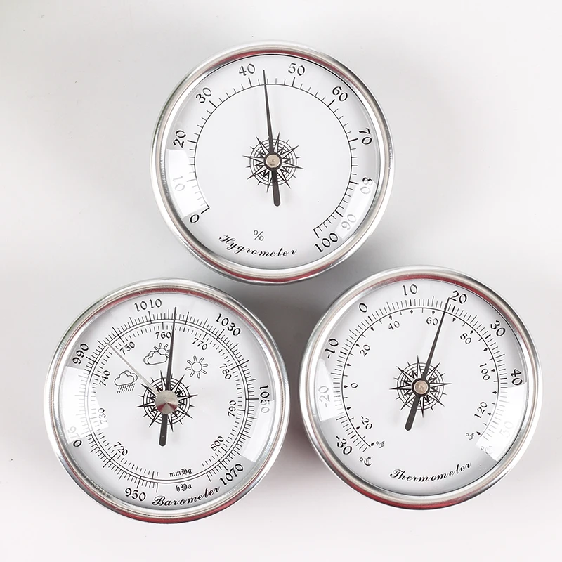 

New Barometer Hygrometer Temperature Quality Finish Dial Traditional Weather Station Gold Silver