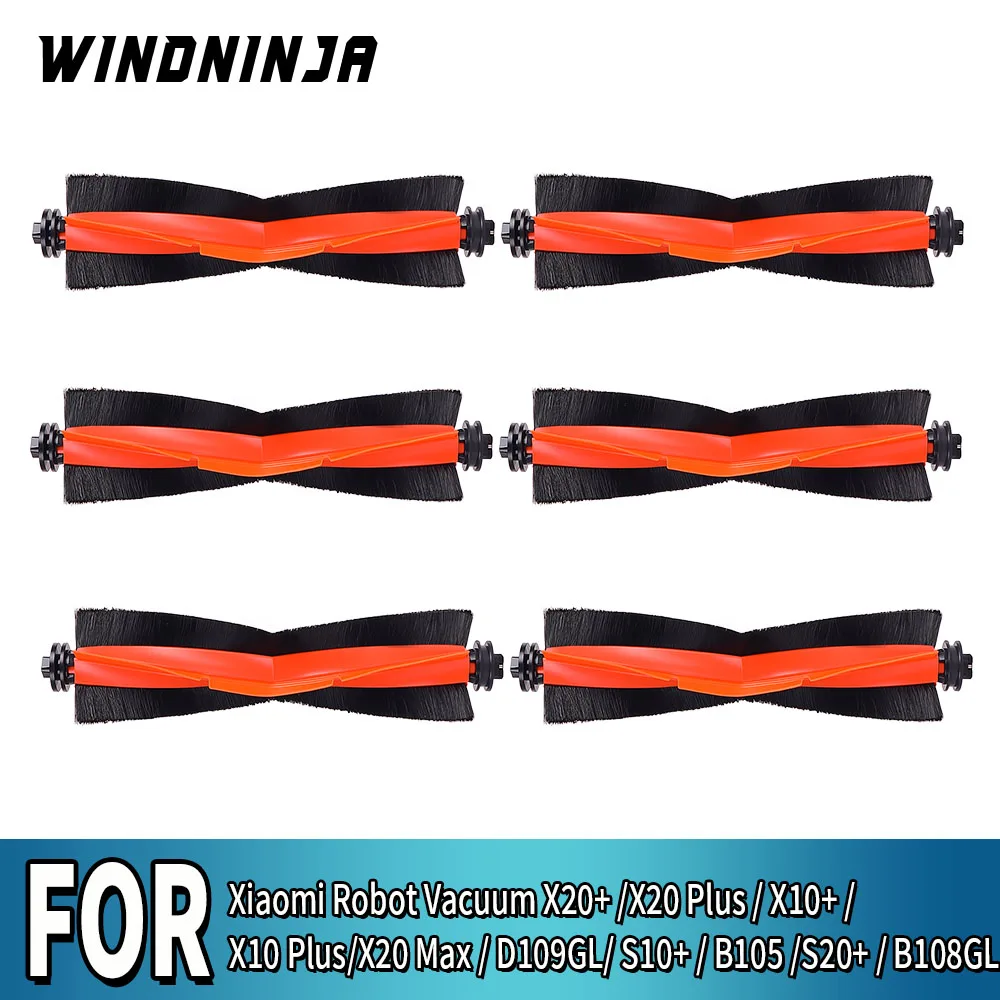 Cepillo Principal para Robot Aspirador Xiaomi X20+ X20 Plus X10+ X10 Plus X20 Max D109GL S10+ B105 S20+ B108GL Mop 2 Pro B113CN, Pieza de Repuesto para Aspiradora