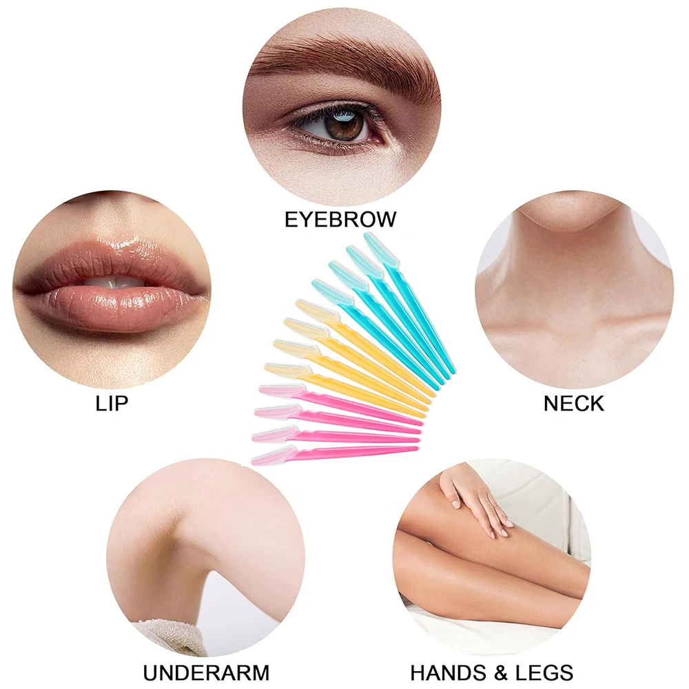 눈썹 면도기 세트 여성과 남성을위한 다목적 얼굴 면도기 Dermaplaning 도구 사용하기 쉬운 커터 면도기 블레이드 메이크업 도구