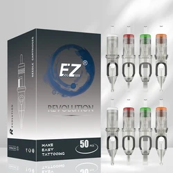 50 Pieces Valued Package EZ Revolution Tattoo Cartridge Needle kit RL RS M1 M1C Assorted Sizes for Tattoo Machine Supplies