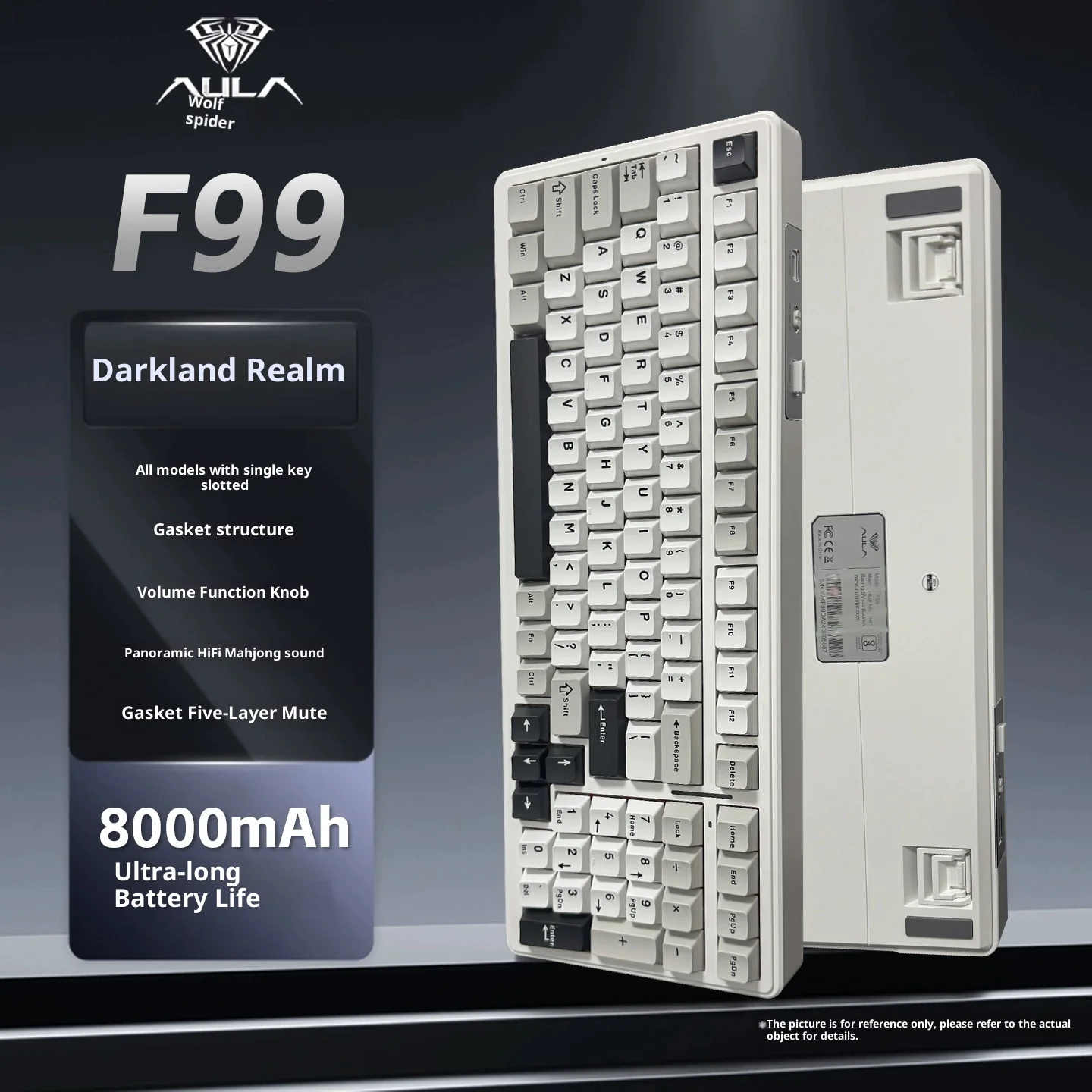 

New Aula Tarantula F99pro Customized Mechanical Keyboard Three-Mode Wireless Game E-Sports Live Broadcast Special Office Gifts